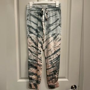 PANTS STORE silk tie dye joggers